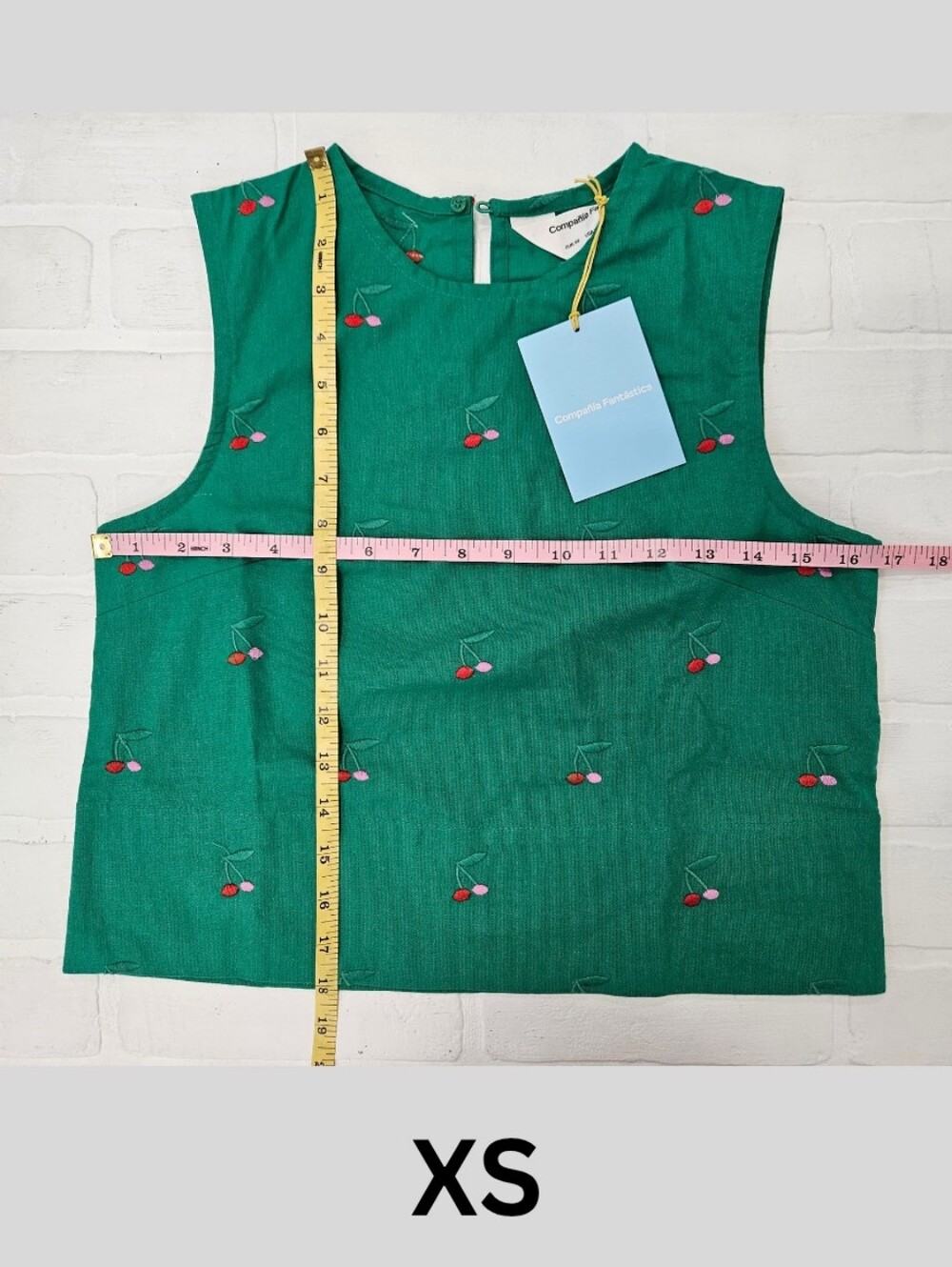 Embroidered Cherry Shell Top - Picture 6 of 10